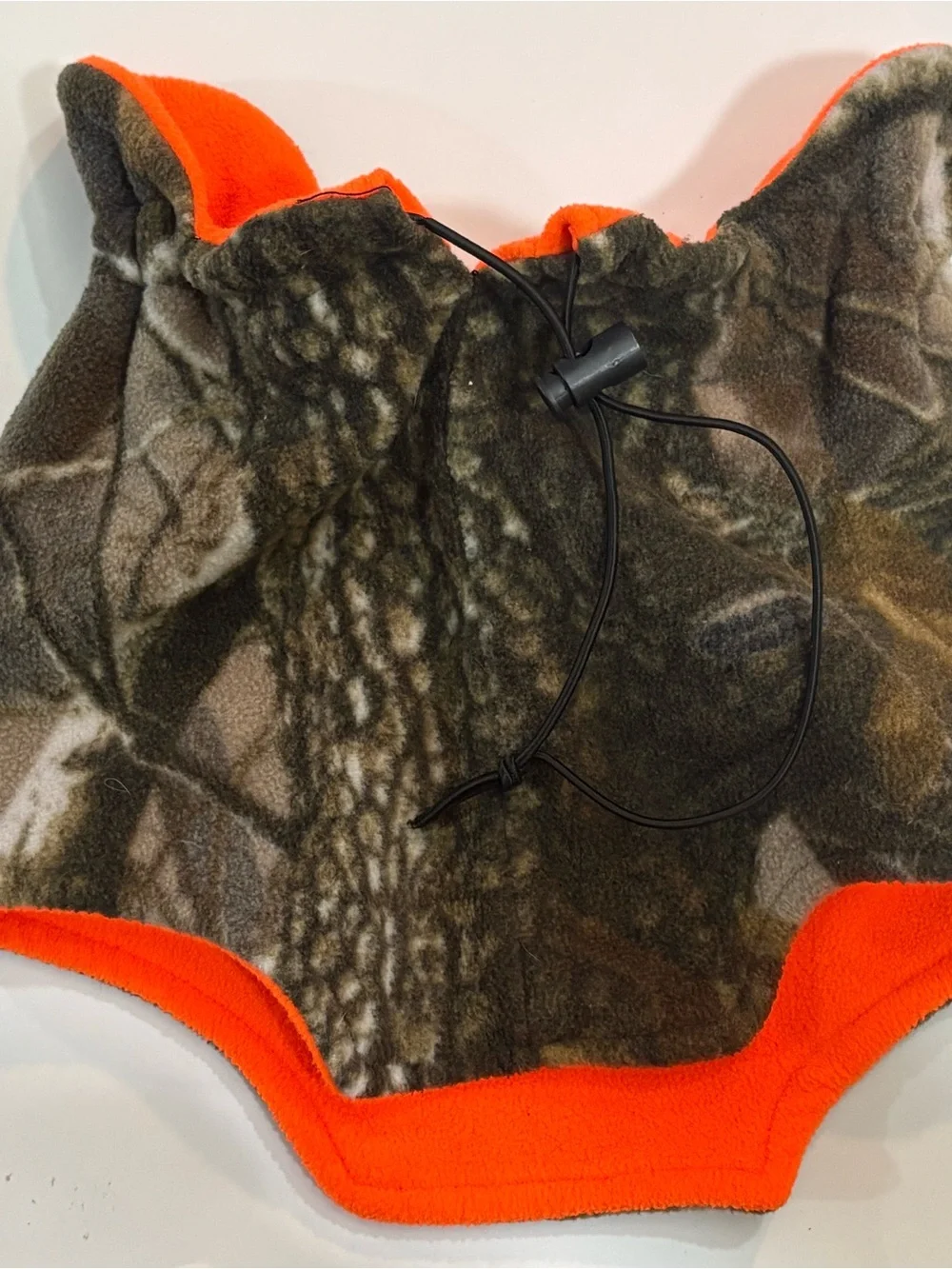 Remington Kids Camo Fleece Neck Gaiter with Blaze Orange Trim